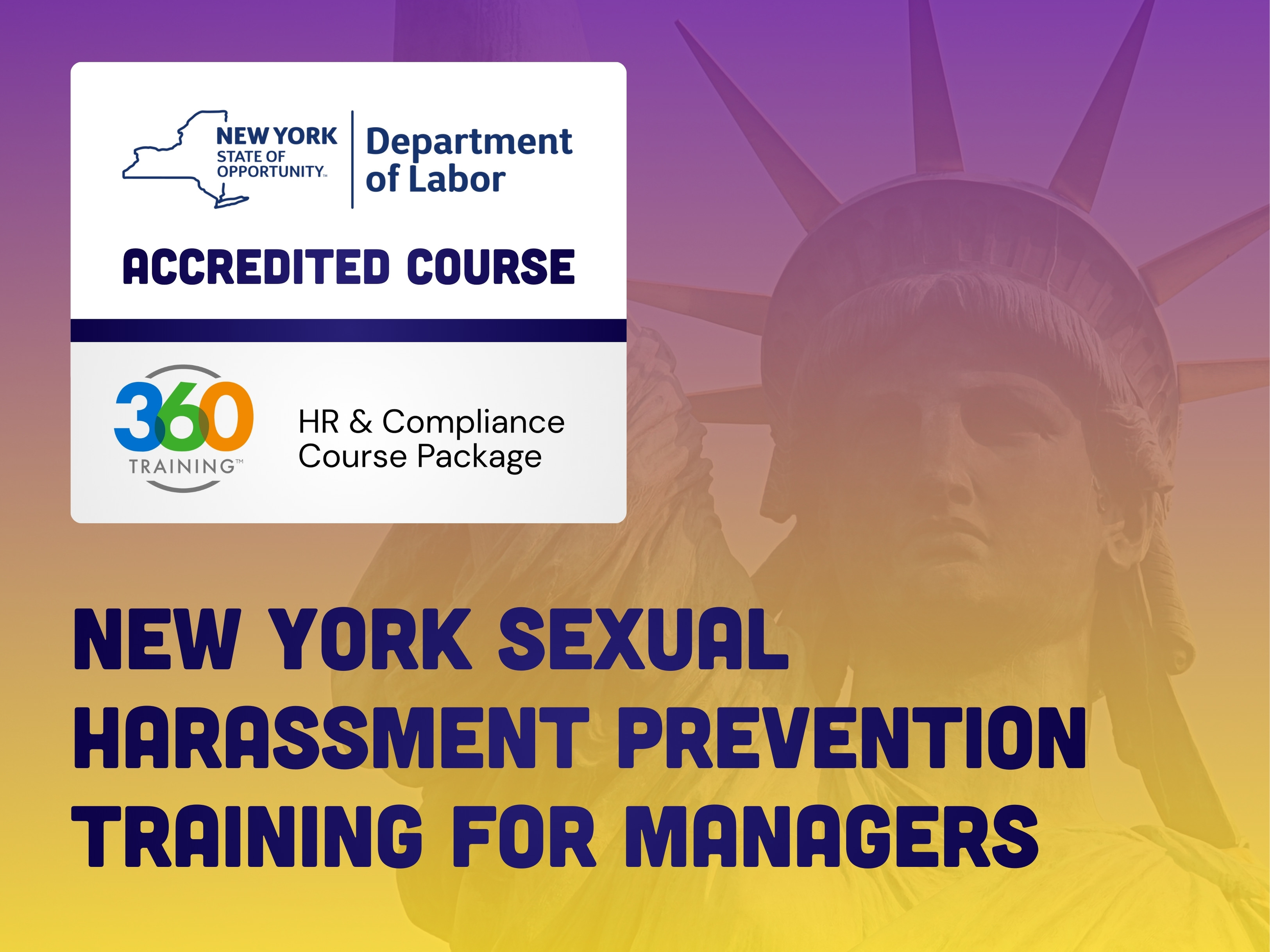 New York Sexual Harassment Prevention Training for Managers (NYSDOL Accredited)